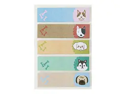 Закладки ZiBi паперові DOGS, з клейким шаром, 44x12 мм, 5 диз. по 20 арк., KIDS Line