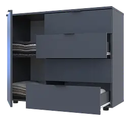 Комод Doros GС1 Графіт 100х40х81.2 (41510069) - мініатюра 7