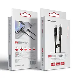 Кабель ArmorStandart AT-C6 USB Type-C to USB Type-C 60W 1,2m Black (ARM75869) - мініатюра 2