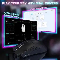 Мышка Attack Shark X1, Wireless/Bluetooth, 40000dpi. (PAW3395PRO), 6кн., Black - миниатюра 9