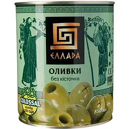 Оливки Ellada Colossal без кісточки 850 мл (922039) - мініатюра 3