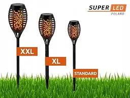 Набір з 2 сонячних LED ламп-фонарів XXL Flami SuperLED з ефектом полум'я - мініатюра 7