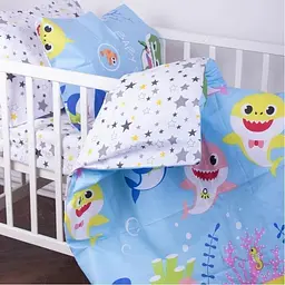 Простирадло MirSon Kids Time Бязь, 17-0522, Sharks are fun - мініатюра 6