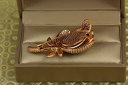 Брошка Xuping Jewelry Хризантема 4,8 см золотиста - мініатюра 2
