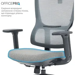 Офісне крісло OfficePro Elegant OC600-B-DG-DG Black/Dark Gray [148650] - мініатюра 10