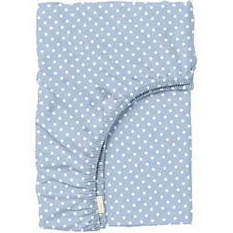 Простирадло на резинці для коляски та люльки Cosas Blue Dots 40х80х5 см (DropLightBlue-4003_FittedStroller_40х80)
