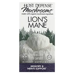 Натуральная добавка Host Defense Lion's Mane, 120 вегакапсул - мініатюра 2