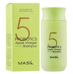 М'який безсульфатний шампунь з пробіотиками і яблучним оцтом 5 Probiotics Apple Vinegar Shampoo Masil 150 мл