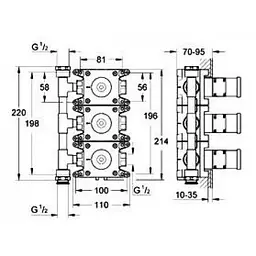 Прихована частина Grohe Grohtherm 35031000 - мініатюра 2