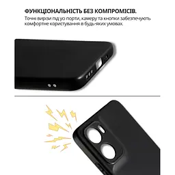 Чохол до мобільного телефона BeCover Silicone Motorola Moto G06 / G06 Power 4G Black (714690) - мініатюра 3