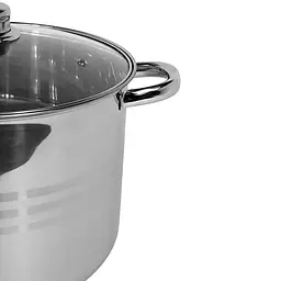 Каструля з кришкою Kamille KM-5404 10.5 л 26 см срібляста - мініатюра 2