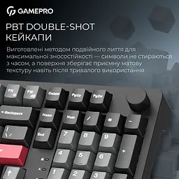 Клавіатура GamePro Asgard Drakkar Keychron Super Red Switch Wireless/Bluetooth/USB Black бездротова (MK305BK) - мініатюра 12