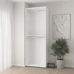 Шафа для одягу з двома штангами С-7.0 Білий Idea