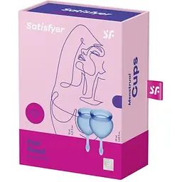 Менструальні чаші Satisfyer Feel Good Темно сині - мініатюра 2