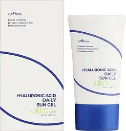 Гель сонцезахисний з гіалуроновою кислотой 50 мл Isntree Hyaluronic Acid Daily Sun Gel SPF/СПФ 30+ PA+++ UVA/UVB
