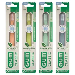 Зубна щітка GUM Classic Bio-Based Handle м'яка рожева - мініатюра 11
