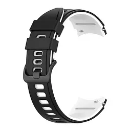 Ремінець для Samsung Galaxy Watch 4 40mm - чорно-білий ширина кріплення 20мм силікон Watchbands Ricco (W19-1WB39441171) - мініатюра 3