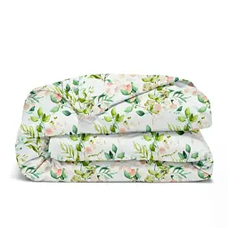 Комплект постільної білизни Cosas полуторний без простирадла FLORAL LEAVES 160 x 220 см (FoliageGreenBudRose_160_2) - мініатюра 4