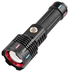 Ручний потужний ліхтар PLD G25-TG zoom + Type-C + Power Bank 1х26650 (3хААА) 5 режимів