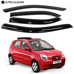 Дефлектори вікон вітровики для KIa Rio 2004-2009 Хечбек 4 шт (Auto Clover)
