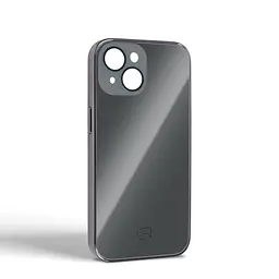 Чехол-накладка для Apple iPhone 15, Replica MagSafe, серый, противоударный защитный чехол с магнитным кольцом MagSafe, защита всего корпуса, TPU+PC, зеркальный, выступающий бортик вокруг экрана, ArmorStandart (ARM76226) - мініатюра 2