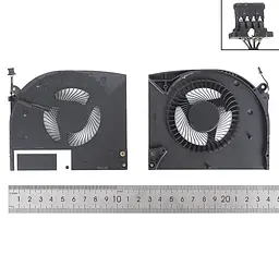 Вентилятор для Dell Alienware M17 R2 P41E series, (CPU FAN, DC 12V 1A, FLHX DFS2400121H0T) - мініатюра 3