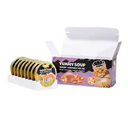 Смачний суп для кішок UNIQ PETS CAT WET FOOD ROYAL CHICKEN з куркою та овочами, 30 г