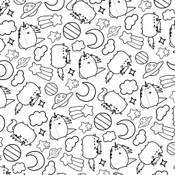 Розмальовка Pusheen - - мініатюра 4