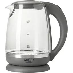 Електричний скляний чайник Adler AD 1286 2000 Вт 2 л прозорий 