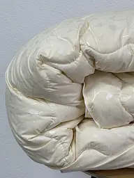 Ковдра Ecotton двоспальна 172х205 см штучний пух стьогана молочна (24960) - мініатюра 2