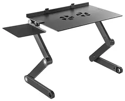 Стол-підставка для ноутбука 17.3 дюйма з охолодженням OfficePro OPCD-1230 2xfans Black - мініатюра 4