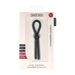Ерекційне кільце ShotsToys Ring Booster (чорний) - мініатюра 2