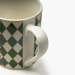Чашка MBM HOME Graphic Ritual 340 мл зелено-біла (KP-156 GREEN/WHITE) - мініатюра 2