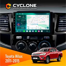 Штатна магнітола Toyota Hilux 2011-2015 Cyclone C9-013 4x64 DSP 4G Cyclone (НФ-00007473)