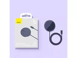 Бездротове зарядне Baseus Simple Mini3 Magnetic Wireless Charger 15W CCJJ040205 - мініатюра 4