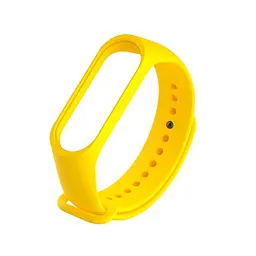 Силіконовий ремінець для фітнес браслета XiaomiXiaomi Band 3 4 Yellow Жовтий