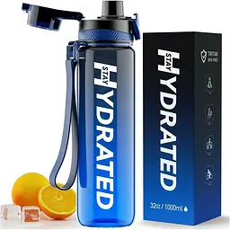 Пляшка для води Hydrated Water Bottle 1000 мл Tritan Blue Gray - мініатюра 2