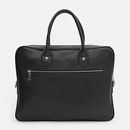 Чоловіча сумка Borsa Leather K117611bl-black 40х31х7 см Чорний - мініатюра 3