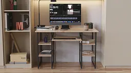 Комп'ютерний стіл Ferrum-decor Тім 75x140x60 чорний ДСП Дуб Сан-Марино 16мм (FRD-103963) - мініатюра 3