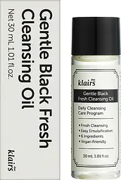 Зволожуюча гідрофільна олія Klairs Gentle Black Fresh Cleansing Oil 30 мл - мініатюра 2