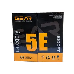 Кабель мережевий GEAR FTP, cat.5e, CCA(25%), 4*2*0.51, PVC, indoor 305 м blue (GEC-FTPCCA25051305) - мініатюра 3