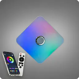 Люстра світлодіодна 517 Dlight RGB з пультом і колонкою 80Вт Білий (02164) - мініатюра 9