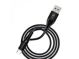 Кабель SkyDolphin S49V LED Aluminium Alloy USB - microUSB 1м, Black (USB-000571)