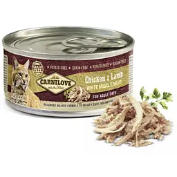 Вологий корм для котів Carnilove Chicken&Lamb Cat Adult Курка й ягня 100 г - мініатюра 2