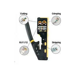 Інструмент Eserver RJ-45 (8P8C), RJ-12/11 (6P6C/6P4C), для прохідних конекторів (WT-4227B) - мініатюра 6