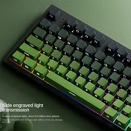 Набір кейкапів PBT Green Gradient (130+) / OEM-профіль, Зелений - мініатюра 3