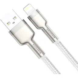 Кабель Baseus Cafule Metal Lightning 2.4A (1m) white (CALJK-A02) - мініатюра 5