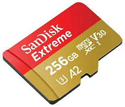 Карта пам'яті Sandisk 256GB microSD C10 UHS-I U3 R190/W130MB/s Extreme V30 + SD (SDSQXAV-256G-GN6MA) - мініатюра 2