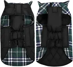Зимовий водонепроникний двосторонній жилет у клітинку Derby Plaid Green у британському стилі, 3XL Зелений - мініатюра 3