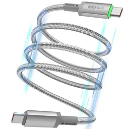 Дата кабель WIWU C084 Maglink Type-C to Type-C 100W 1 м Grey - мініатюра 5